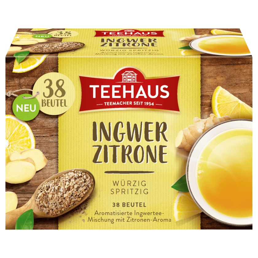 Teehaus Ingwer Zitrone 57g, 38 Beutel
